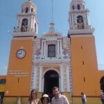 Tourists at the Cholula Sanctuary