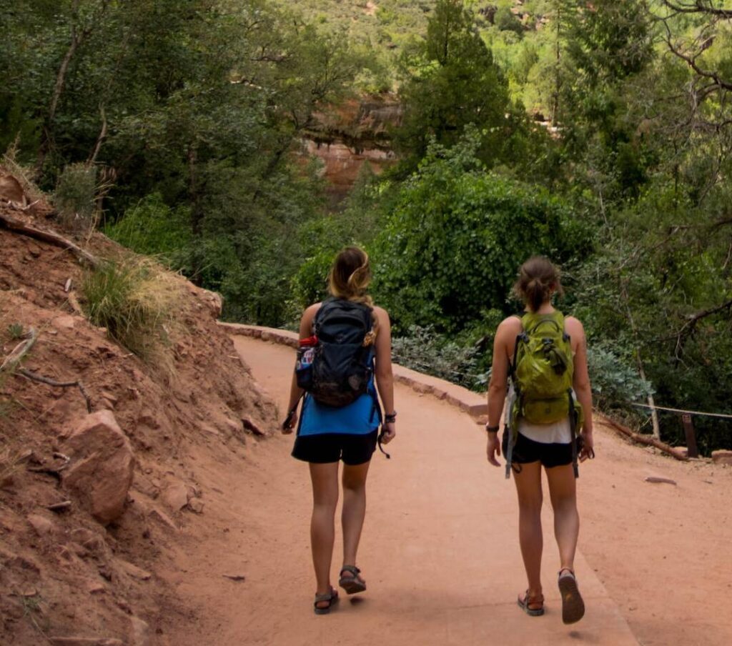 hike in zion national park